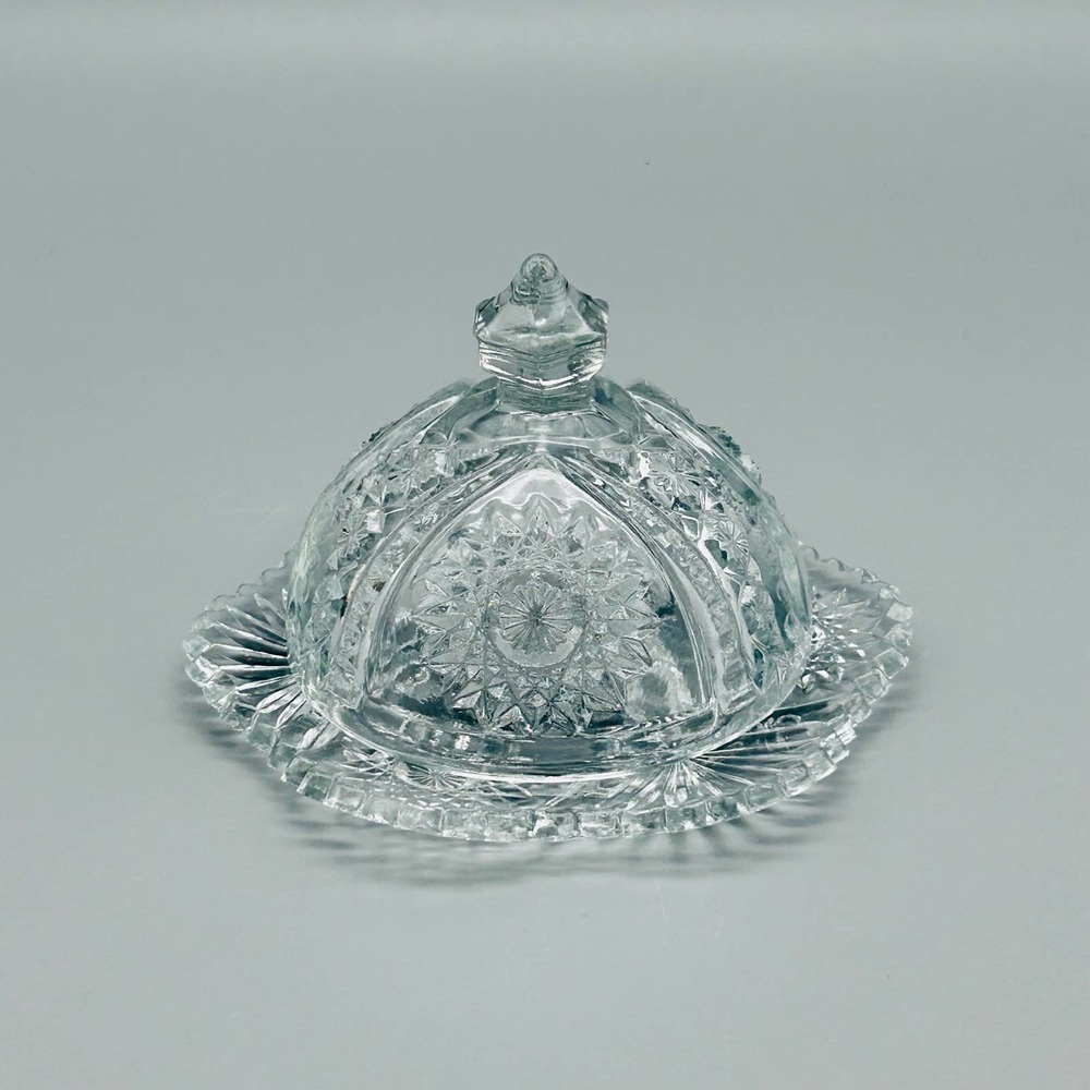Indiana Glass “Oval Star” Child’s Butter Dish